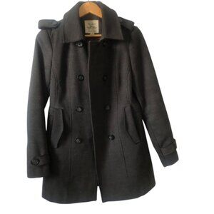 Maralyn & Me Double-Breasted Peacoat Charcoal Gray Size M – Classic Wint…